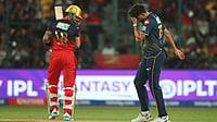 RCB Vs GT Live Score, IPL 2026: Virat Kohli Gets Early Lifeline As Washington Sundar Drops Sitter (AP Photo) : Gujarat Titans' Mohammed Siraj reacts after a catch of Royal Challengers Bengaluru's Virat Kohli, ledt, was dropped during the Indian Premier League cricket match between Royal Challengers Bengaluru and Gujarat Titans in Bengaluru, India, Friday, April 24, 2026.
