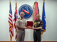 Army Chief Upendra Dwivedi honoured with US Army War College Hall of Fame induction PTI : Chief of Army Staff (COAS) General Upendra Dwivedi being felicitated by US Army Pacific (Commanding General) General Ronald P. Clark dur