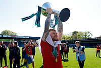 Rochdale Vs York City, National League 2025-26: Final Day Mayhem Settled By 103rd-Minute Goal | Photo: Cody Froggatt/PA via AP : York City's Josh Stones after the National League soccer match between Rochdale and York City in Rochdale, England.