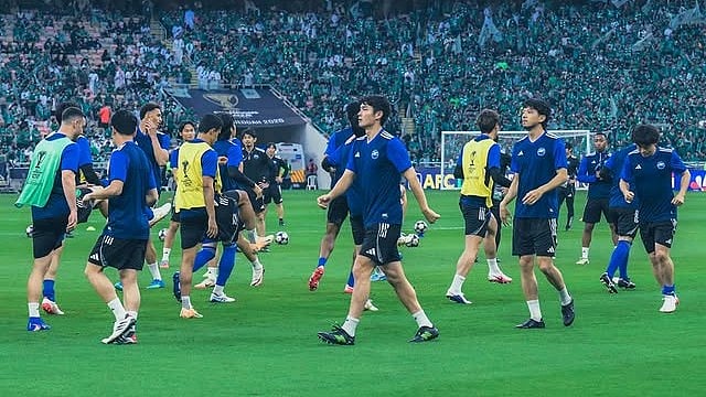 Machida Zelvia players warming up ahead of the AFC Champions League Elite final match against Al-Ahli on April 25, 2026. - | Photo: Instagram/fcmachidazelvia