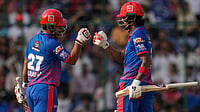 KL Rahul's Record-Breaking IPL Knock: Five Unmissable Facts From Scorching Delhi Innings - Stats AP/Manish Swarup : KL Rahul, left, and batting partner Nitish Rana in action during the Indian Premier League match between Delhi Capitals and Punjab Kings in New Delhi.