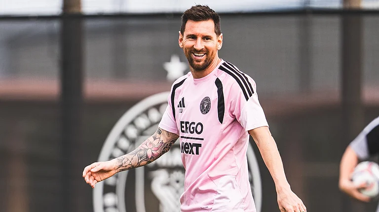 Lionel Messi in Inter Miami training ahead of clash with New England Revolution in MLS 2026. - InterMiamiCF/X