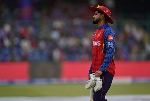 Punjab Kings' captain Shreyas Iyer looks before the start of the Indian Premier League cricket match between Delhi Capitals and Punjab Kings in Delhi.