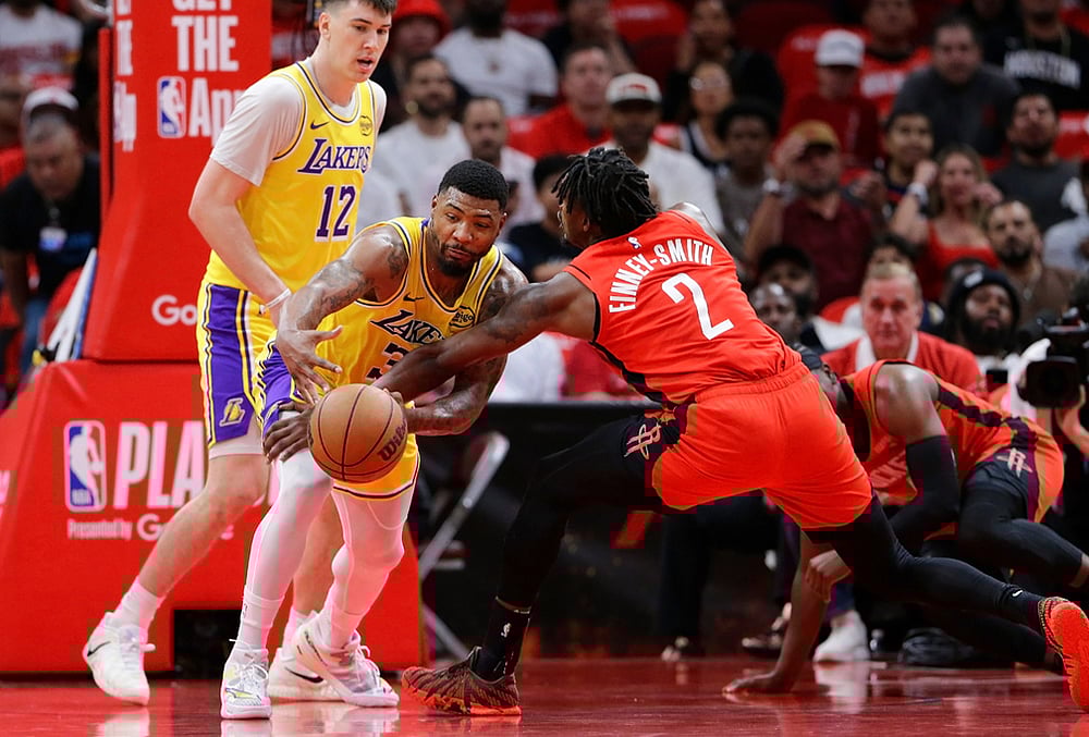 Lakers Vs Rockets NBA playoffs basketball series game 3 photos-Dorian Finney-Smith