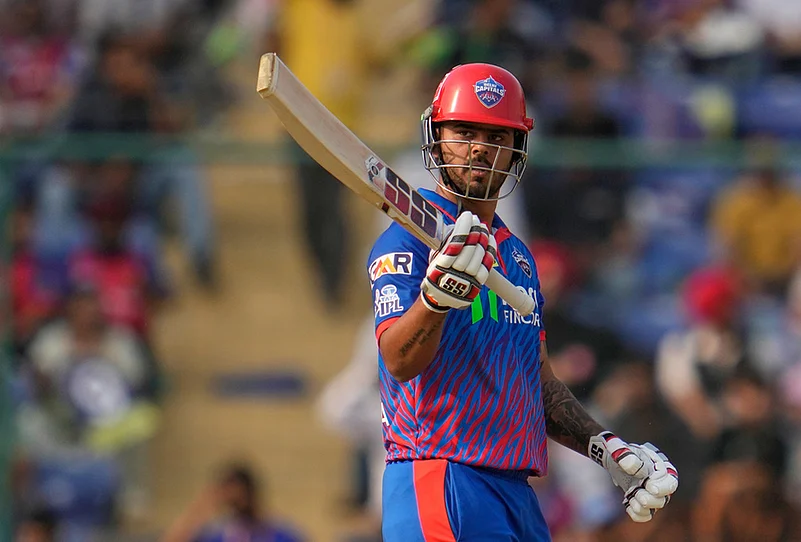 DC vs PBKS IPL 2026 match 35 photos-Nitish Rana celebrates his fifty runs