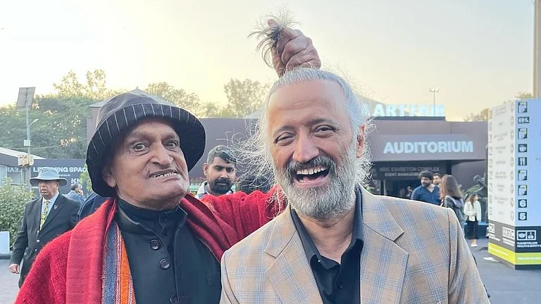 Raghu Rai (left) with Samar Jodha (right) - Photo: Samar Jodha