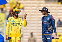 CSK Vs GT Match 37 IPL 2026: See Action In Pictures - See Best Photos From MA Chidambaram Stadium | Photo: PTI/R Senthilkumar : Chennai Super Kings’ captain Ruturaj Gaikwad, left, and Gujarat Giants’ captain Shubman Gill during the toss before an Indian Premier League (IPL) T20 cricket match between Chennai Super Kings and Gujarat Titans, in Chennai, Tamil Nadu.