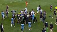 Boxing In Football: Zaragoza Goalkeeper Punches Opponent, Sparks Massive Brawl - WATCH X/Laligatv : Red-Carded Goalkeeper Punches Opponent, Sparks Brawl In Spain - Watch Video
