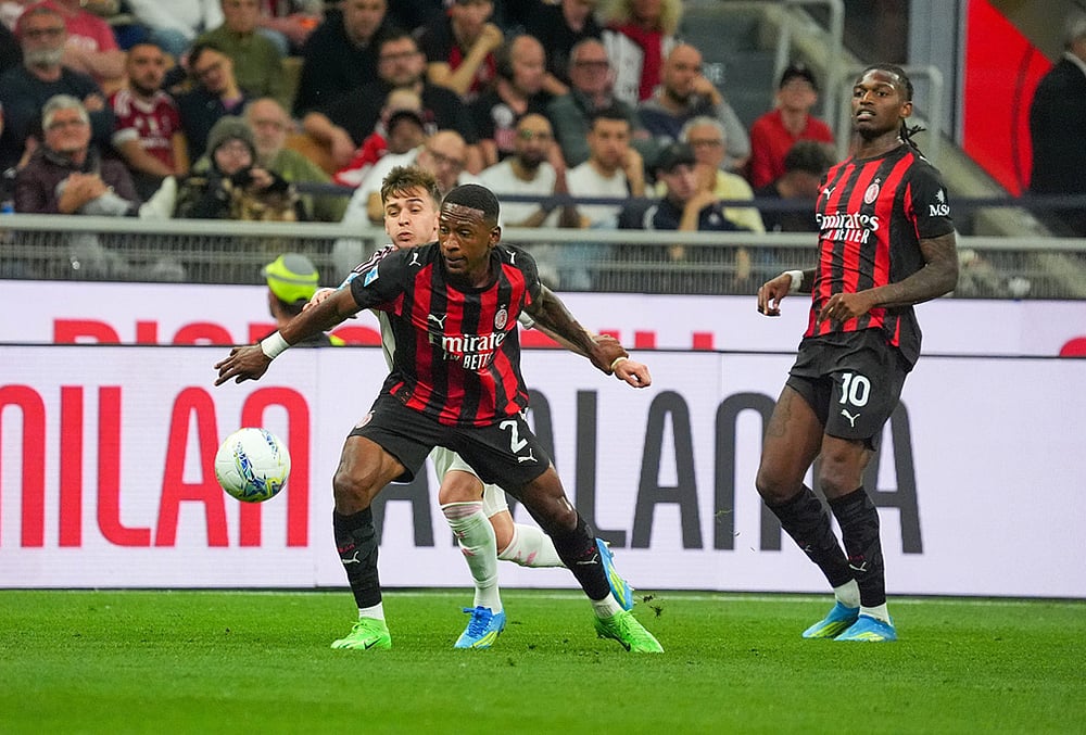 AC Milan vs Juventus Italy Serie A soccer-Pervis Estupinan