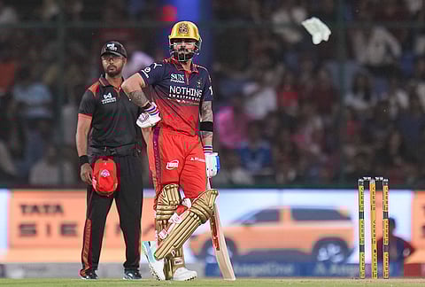 Royal Challengers Bengaluru's Virat Kohli during the Indian Premier League (IPL) T20 cricket match between Delhi Capitals and Royal Challengers Bengaluru, in New Delhi.