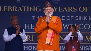 | Photo: X/narendramodi : Narendra Modi in Sikkim.