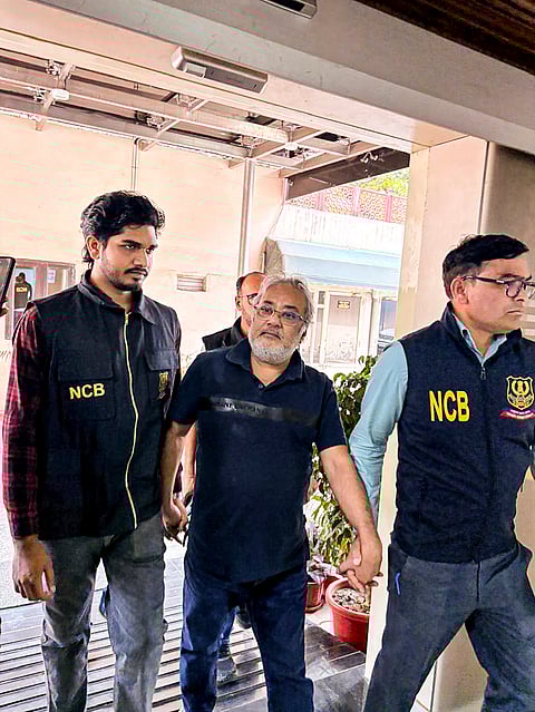 International drug trafficker Mohammed Salim Dola in NCB custody after he was brought back to India from Turkiye on Tuesday. 