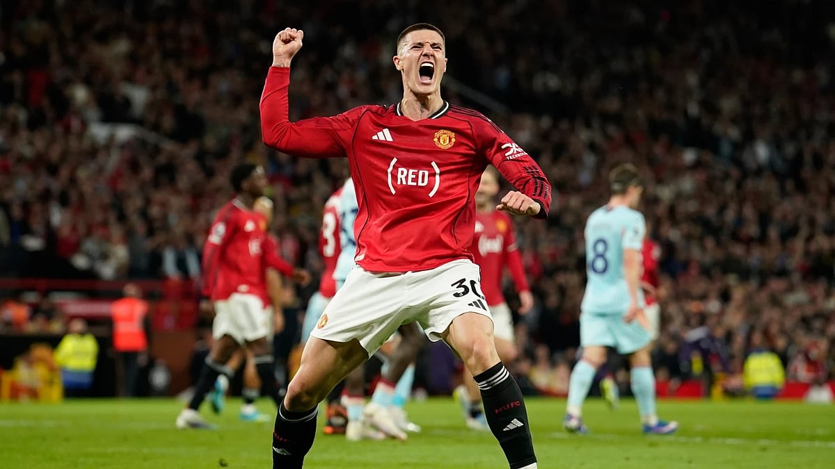 Benjamin Sesko scored from a Bruno Fernandes (not in picture) assist to secure full points for Manchester United against Brentford. - AP