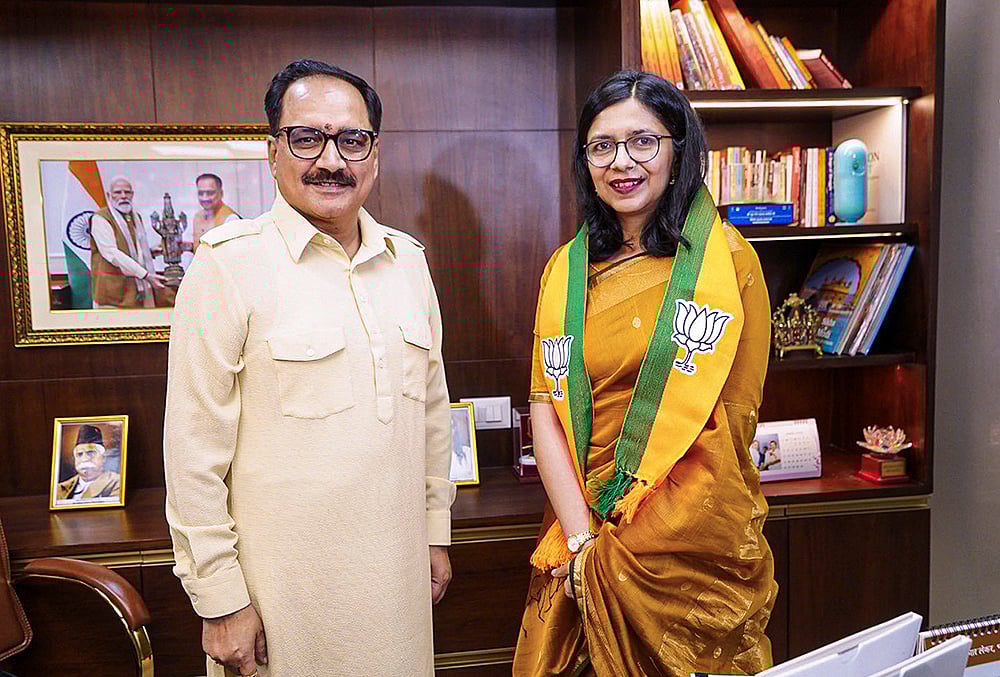 MP Swati Maliwal visits BJP state office in Delhi