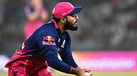 PBKS Vs RR Preview, IPL 2026: Can Riyan Parag’s Rajasthan Royals End Punjab Kings’ Unbeaten Run? | Photo: AP : Rajasthan Royals' captain Riyan Parag takes the catch to dismiss Lucknow Super Giants' Mitchell Marsh during the Indian Premier League cricket match between Lucknow Super Giants and Rajasthan Royals in Lucknow.