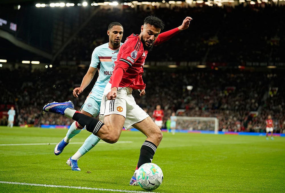 Man United Vs Brentford English Premier League soccer-Noussair Mazraoui