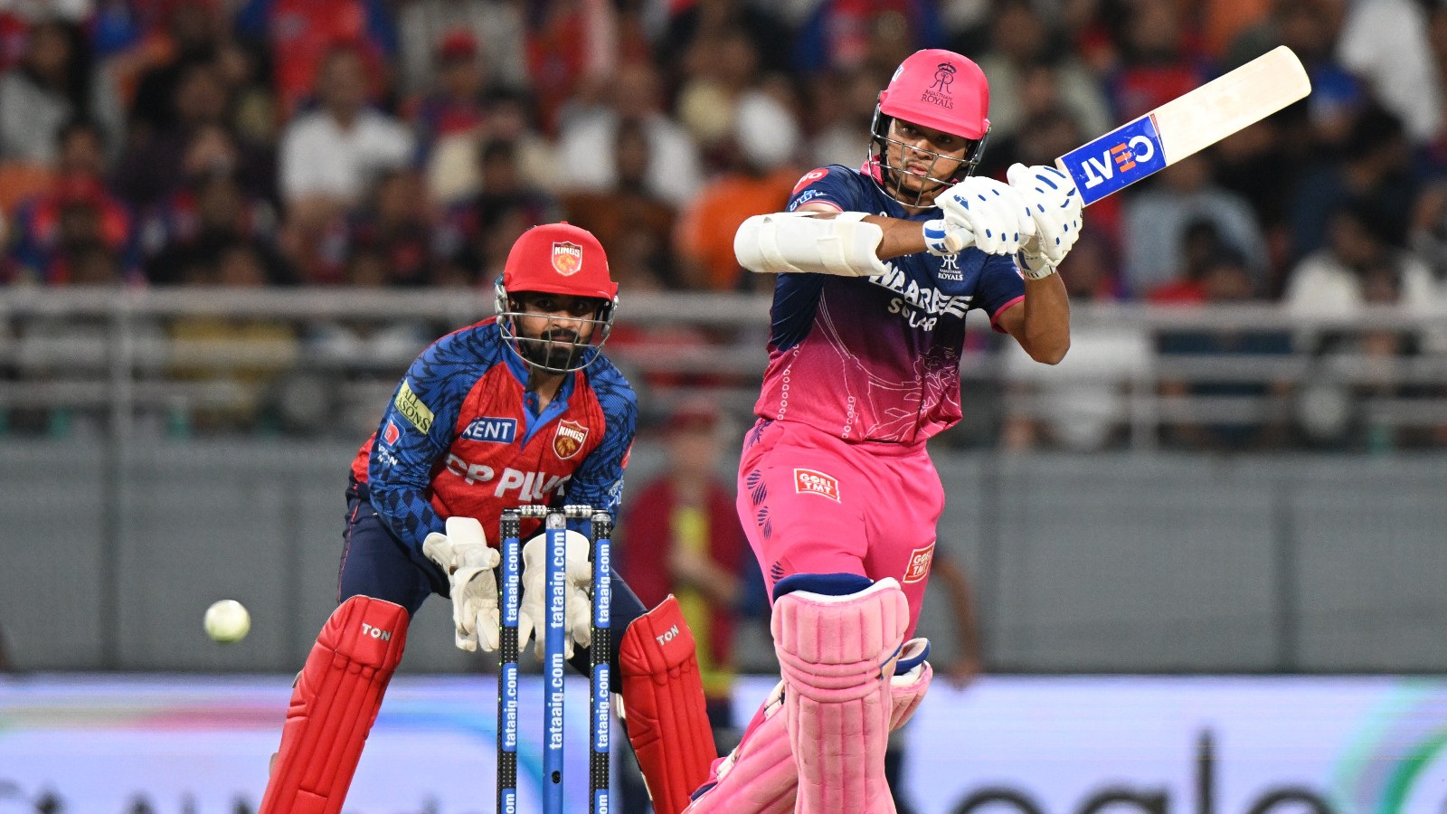 Rajasthan Royals' Yashasvi Jaiswal plays a shot during the Indian Premier League cricket match between Rajasthan Royals and Punjab Kings in New Chandigarh, India, Tuesday, April 28, 2026 - AP Photo