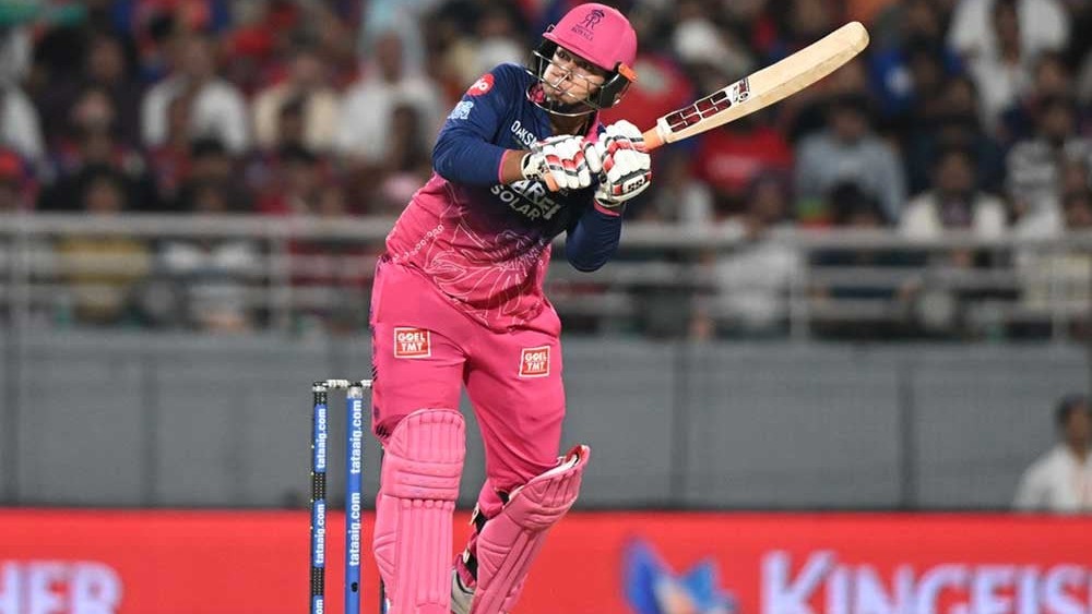 Rajasthan Royals' Vaibhav Sooryavanshi hits a six during the Indian Premier League cricket match between Rajasthan Royals and Punjab Kings in New Chandigarh, India. - Photo: AP