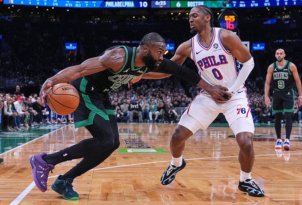 76ers vs Celtics game 5 NBA Basketball playoffs-Jaylen Brown