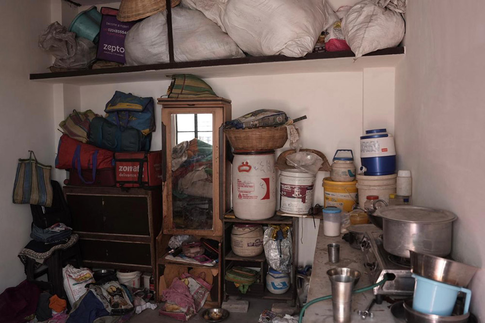 The family moved to Delhi from Khagaria in the early 2000s. Pandav was the sole breadwinner of the family. His father and mother, both in their sixties, do not work. Pandav, his parents, and his niece live in this room in Uttam Nagar. The shelves still hold his many delivery boxes, symbols of his profession, through which he paid the Rs 5,000 rent. The family now demands that the government should pay compensation for his death. “Those meant to protect us killed our boy,” says Pandav’s mama, demanding the strictest punishment for the police officer.