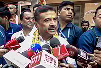 | Photo: PTI : Tension In Bhabanipur As Adhikari Faces Protests During Poll Visit