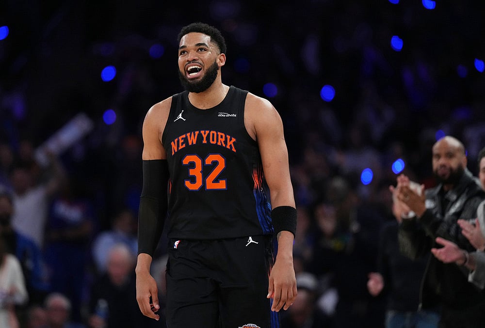 Knicks vs Hawks game 5 NBA playoffs Basketball-Karl-Anthony Towns