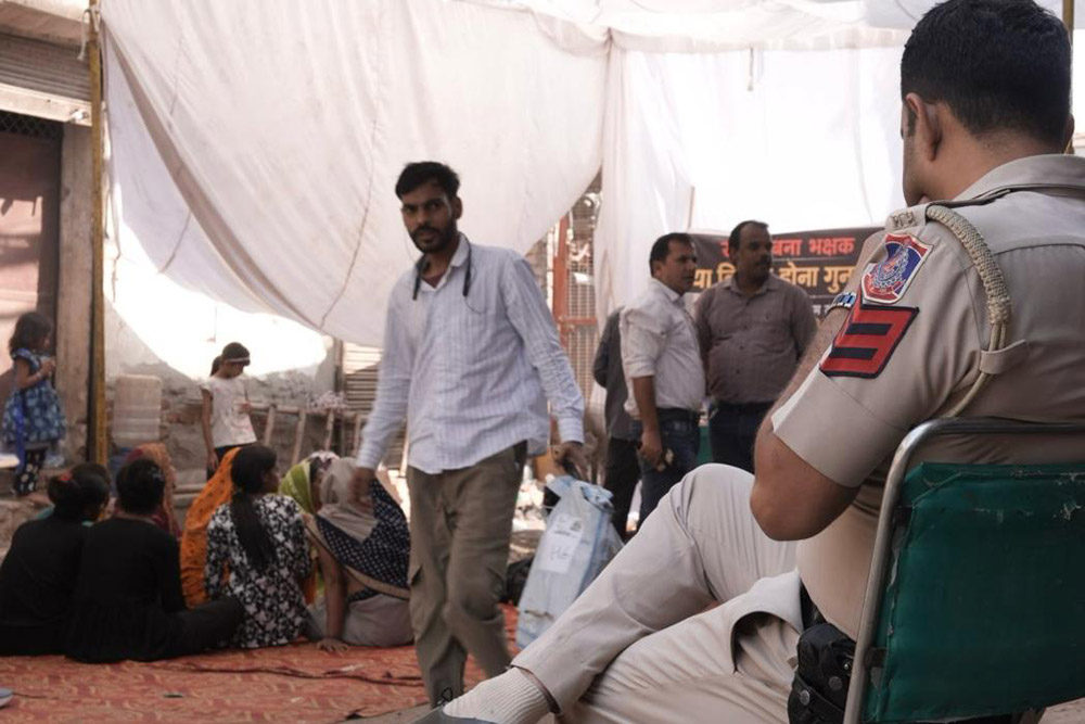 During Outlook’s visit, an unusual scene plays out. A Delhi Police member arrives. He sits on a chair at the protest site, where the family and neighbours have erected a tent, and then leaves. He does not speak to anyone or make any inquiries. He just sits for a couple of minutes and then leaves.

