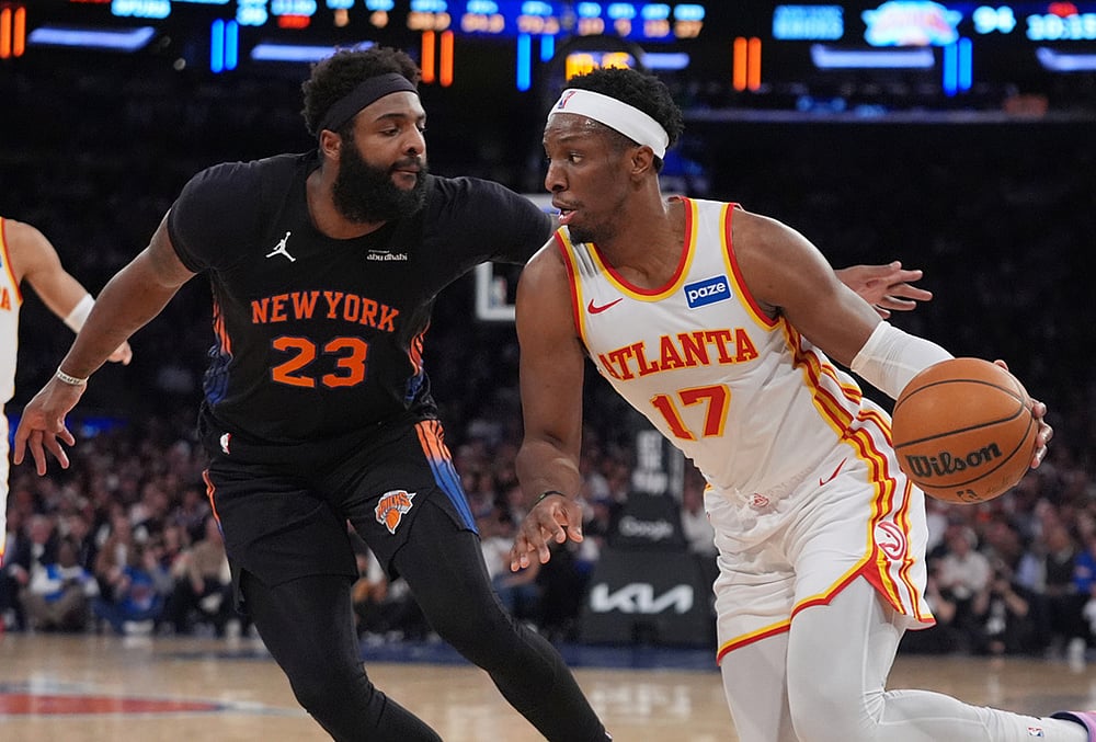 Knicks vs Hawks game 5 NBA playoffs Basketball-Mitchell Robinson