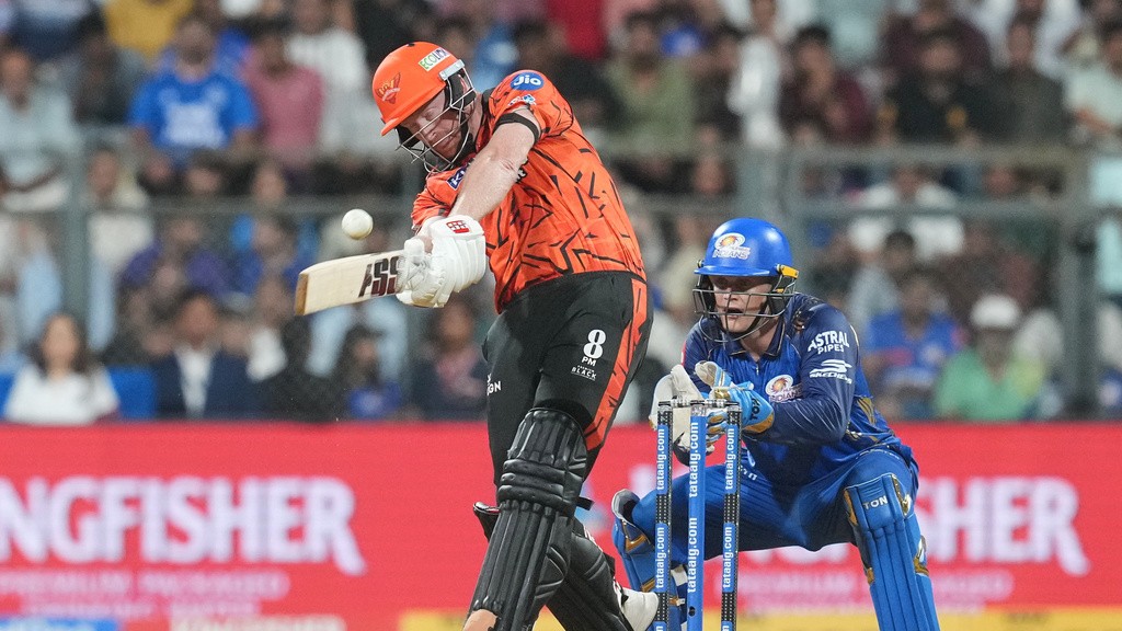 Sunrisers Hyderabad's Heinrich Klaasen plays a shot during the Indian Premier League cricket match between Mumbai Indians and Sunrisers Hyderabad in Mumbai, India, Wednesday, April 29, 2026. - AP Photo/Rafiq Maqbool