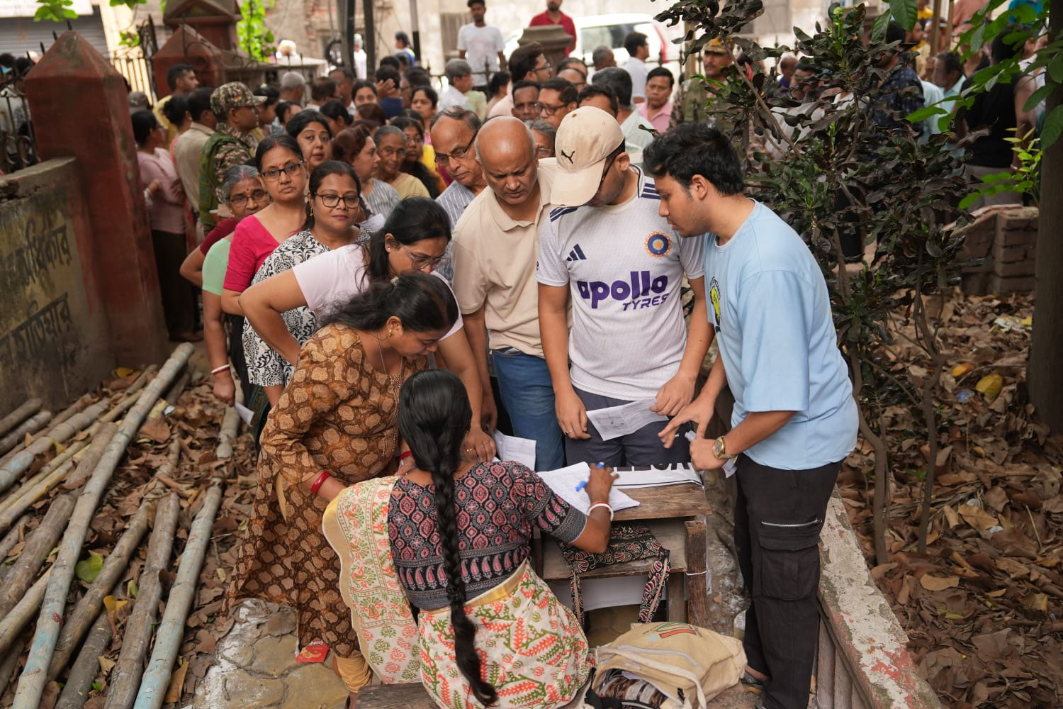 As voters turn out in steady numbers in Kolkata and its suburbs across communities in the second phase of polling, the city remains under the strict watch of central forces. People vote in the hope of solutions to long-standing civic issues, social gaps and unaddressed problems. - | Photo: Sandipan chatterjee/Outlook