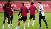 Atletico Madrid Vs Arsenal Prediction, UEFA Champions League SF 1st Leg: Predicted XIs, H2H – All You Need To Know | Photo: John Walton/PA via AP : Arsenal manager Mikel Arteta during a training session in London.