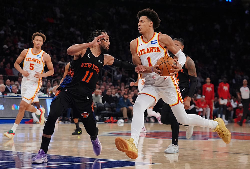 Knicks vs Hawks game 5 NBA playoffs Basketball-Jalen Brunson