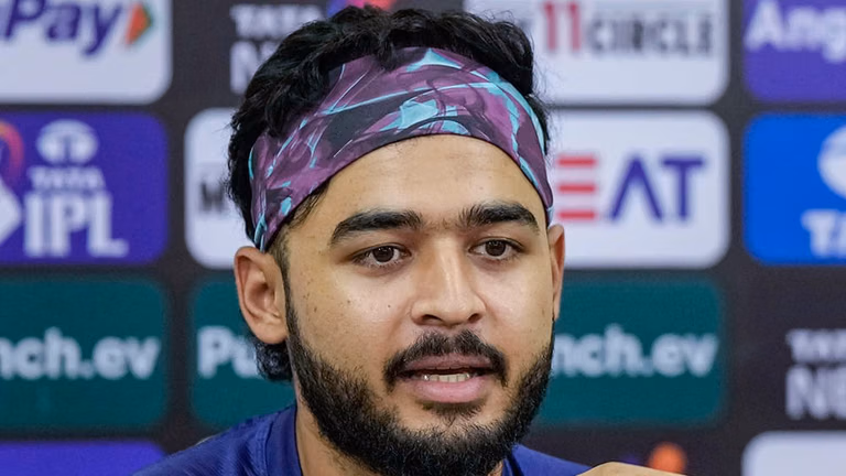 Rajasthan Royals skipper Riyan Parag in deep water as anti-vaping group demands official probe against him. - Photo: PTI/Swapan Mahapatra