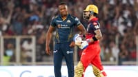 GT Vs RCB, IPL 2026: Virat Kohli Floors Kagiso Rabada, Pacer Has Last Laugh - Watch PTI : Kagiso Rabada (left) and Virat Kohli in action during the Indian Premier League match between Gujarat Titans and Royal Challengers Bengaluru in Ahmedabad.