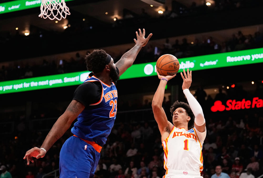 New York Knicks vs Atlanta Hawks NBA basketball playoffs series-Jalen Johnson