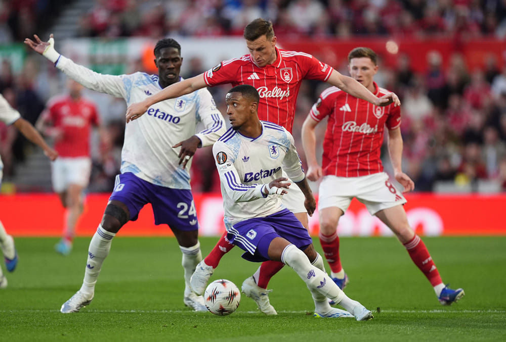 Nottingham Forest vs Aston Villa Europa League Semi-Final-Ezri Konsa