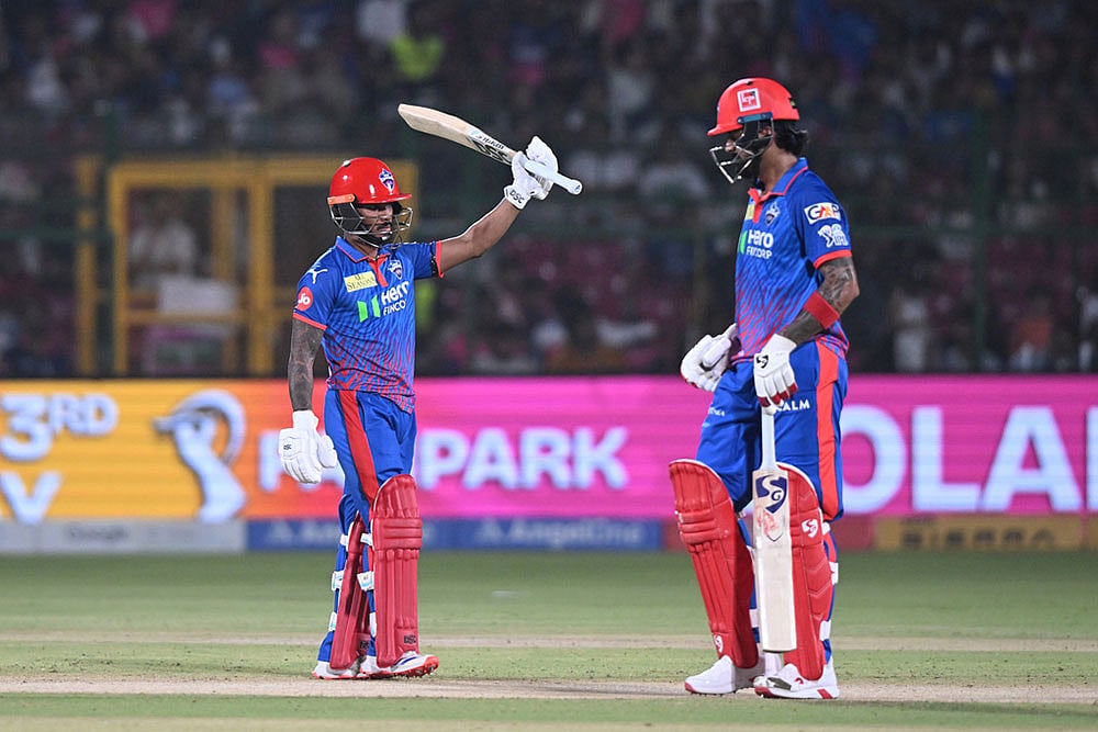 Delhi Capitals Pathum Nissanka celebrates his fifty runs