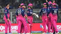 RR Vs DC, IPL 2026: Check Match Prediction, Pitch Report And Likely XIs For Today's Clash | Photo: AP/Bikas Das : Rajasthan Royals' Dhruv Jurel, center, celebrates with teammates after stumping Kolkata Knight Riders' Cameron Green out during the Indian Premier League cricket match between Kolkata Knight Riders and Rajasthan Royals in Kolkata, India.