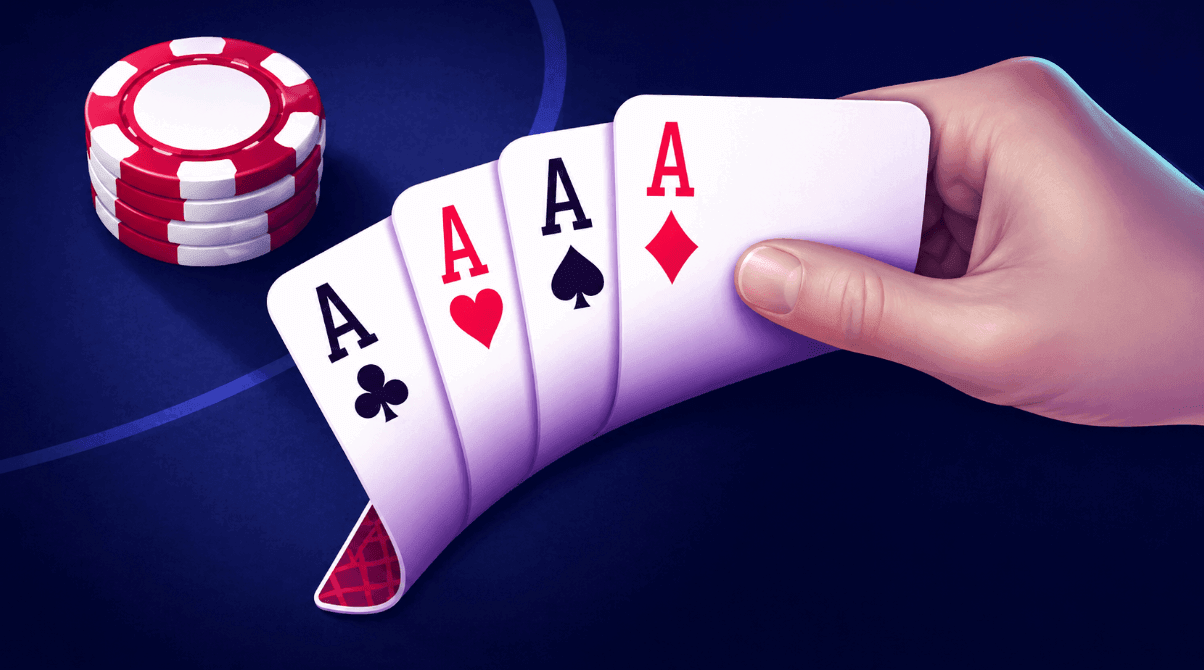 Poker chips and cards.