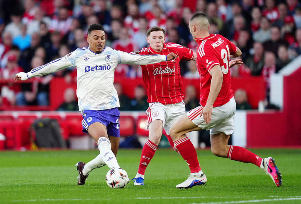 Nottingham Forest vs Aston Villa Europa League Semi-Final-Morgan Rogers