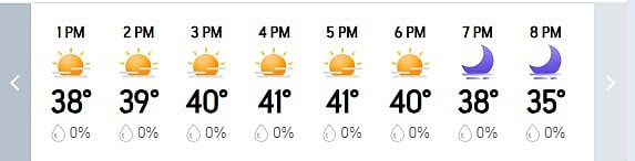 Jaipur hourly weather