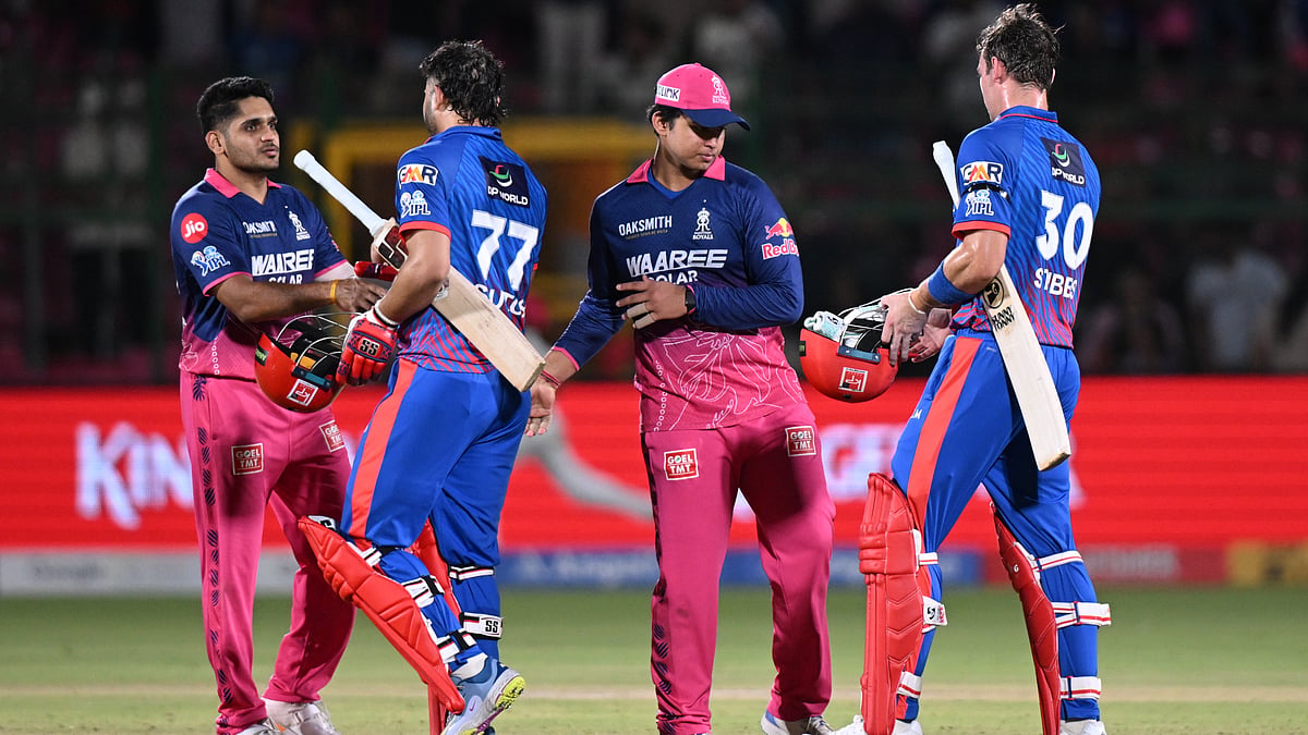(AP Photo) : Delhi Capitals' Tristan Stubbs with batting partner Ashutosh Sharm shake hands with Rajasthan Royals' Vaibhav Sooryavanshi, second right, after wining against Rajasthan Royals during the Indian Premier League cricket match in Jaipur, India, Friday, May, 1, 2026