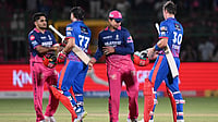 (AP Photo) : Delhi Capitals' Tristan Stubbs with batting partner Ashutosh Sharm shake hands with Rajasthan Royals' Vaibhav Sooryavanshi, second right, after wining against Rajasthan Royals during the Indian Premier League cricket match in Jaipur, India, Friday, May, 1, 2026