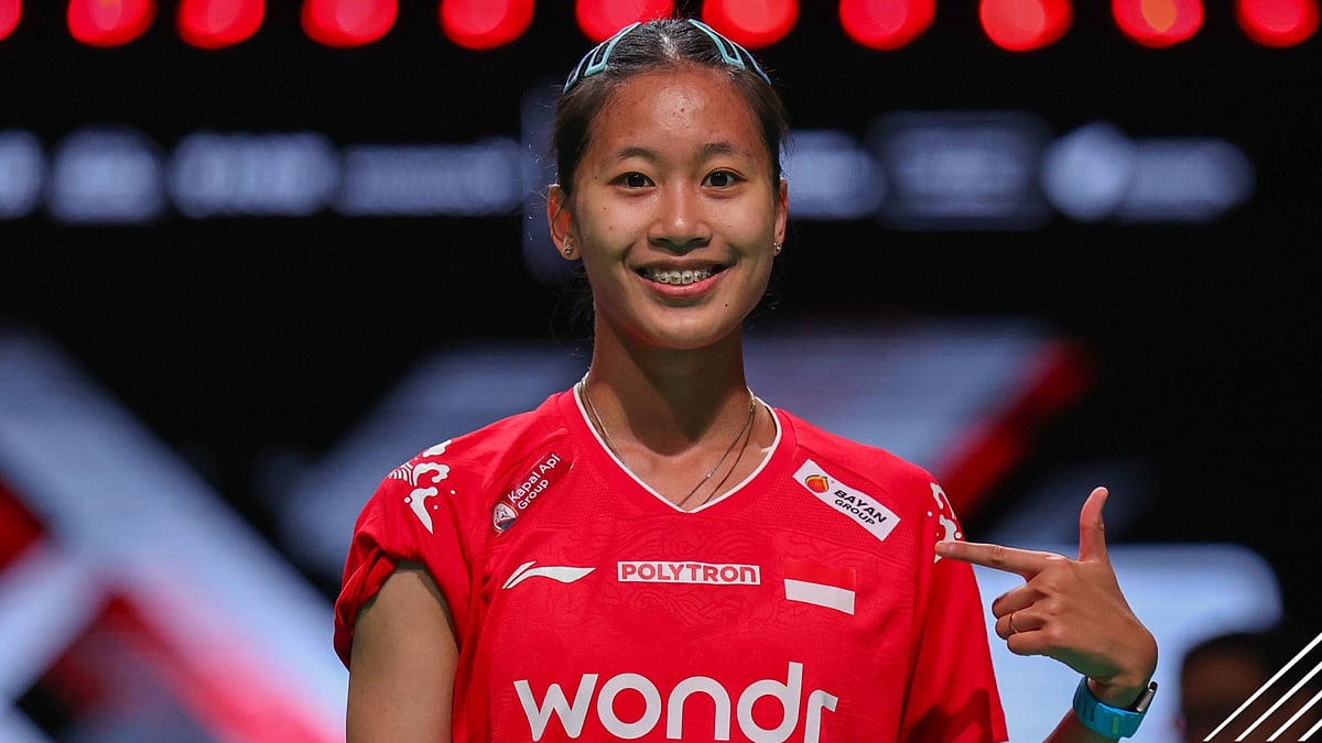 Indonesia's Putri Kusuma Wardani in action. - X/bernamadotcom