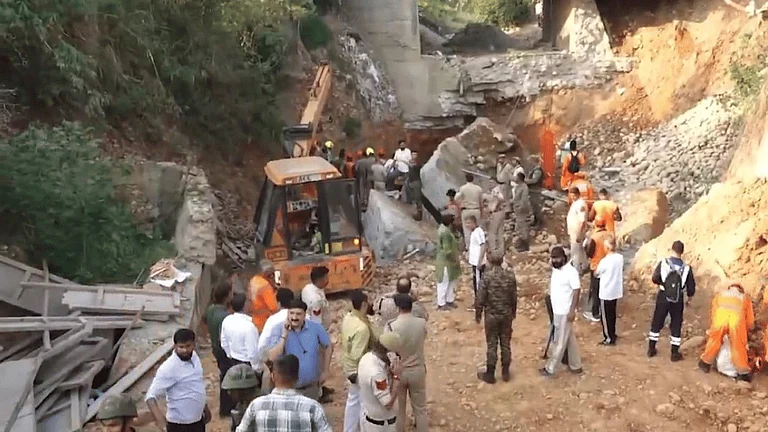 Jammu Bridge Collapse: 3 Dead, 2 Injured - PTI/ Video screengrab