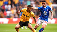 Premier League Highlights, Saturday Goal Rush: 10-Man Sunderland Draw With Wolves; Newcastle, Brentford Win | Photo: AP/Mike Egerton : Wolverhampton Wanderers' Joao Gomes, left, and Sunderland's Granit Xhaka battle for the ball during their English Premier League soccer match in Wolverhampton, England, Saturday, May 2, 2026.