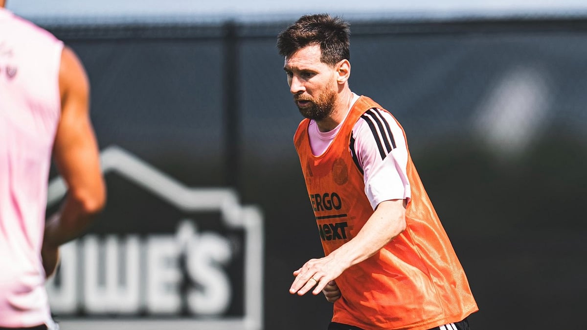 Lionel Messi in training for Inter Miami ahead of MLS 2026 clash against Orlando City at Nu Stadium in Florida.  - InterMiamiCF/X