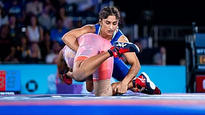 United World Wrestling : File photo of Indian wrestler Vinesh Phogat in action.