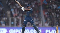GT Vs PBKS Live Score, IPL 2026: Vyshak Strikes Big, Sudharsan Falls After Fifty| Titans 124/3 (15) Photo: AP/Ajit Solanki : Sai Sudharsan plays a shot during the Indian Premier League match between Gujarat Titans and Punjab Kings in Ahmedabad.