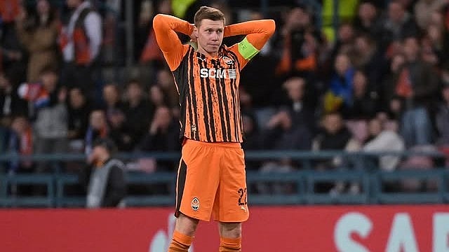 Shakhtar Donetsk players in action during the UEFA Conference League match against Crystal Palace. - | Photo: Instagram/fcshakhtar
